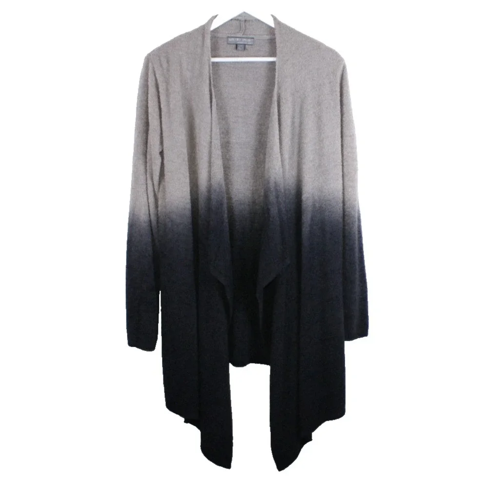 Barefoot Dreams Cardigan Womens L/XL CozyChic Lite Ombre Sweater OpenFront Drape